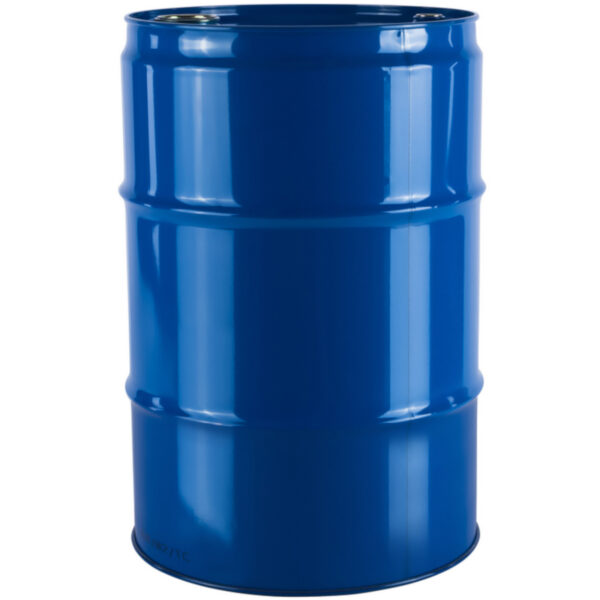 Beczka stalowa metalowa TH 216,5L z rowkami  otwory 3/4'' i 2'' w wieku  - granatowa