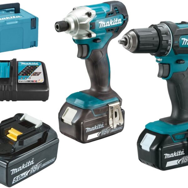 ZESTAW COMBO LI-LON 18V DTD156+DDF482 3*5.0AH MAKPAC