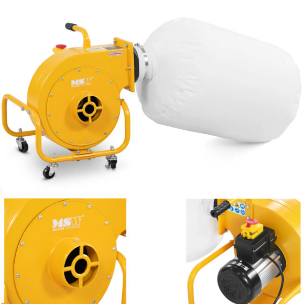 Odciąg pochłaniacz do pyłu trocin wiórów 56 l 850 m3/h