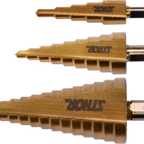 ZESTAW WIERTEŁ STOPNIOWYCH 3 SZT.