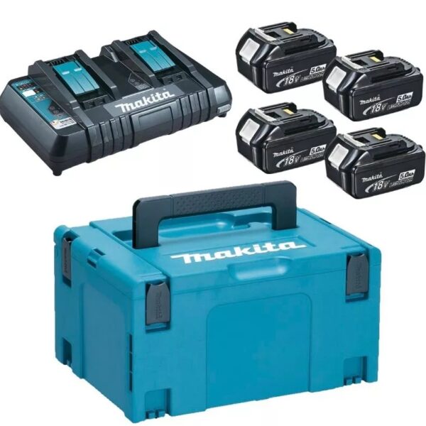ZESTAW ZASILAJĄCY 18V MAKPAC (4*BL1850+DC18RD)