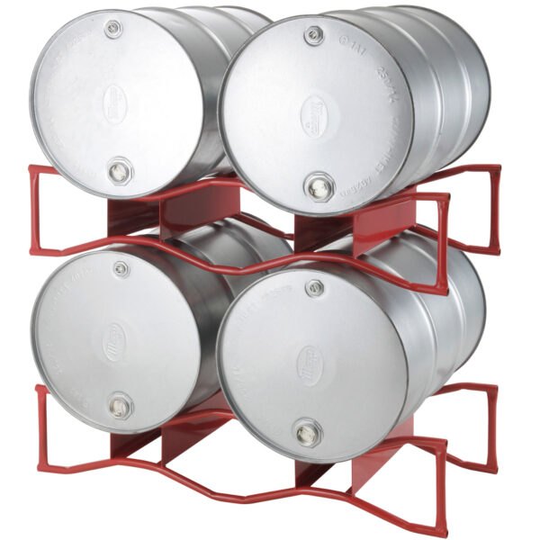 Stojak podstawa na 2 beczki do magazynowania i piętrowania beczek 200L